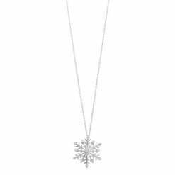 Cheapest 🧨 Unbranded 1/4 Carat T.W Diamond Snowflake Pendant Necklace Sterling Silver 💯