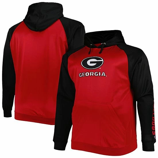 Cheap โญ Unbranded Men's Red Georgia Bulldogs Big & Tall Raglan Fleece Pullover Hoodie ๐ฏ - Image 2
