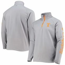 Deals 💯 Unbranded Men's Columbia Gray Tennessee Volunteers Terminal Tackle Fleece Raglan Omni-Shade Quarter-Zip Jacket 🔥