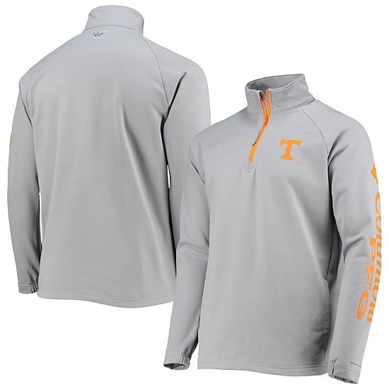 Deals ๐ฏ Unbranded Men's Columbia Gray Tennessee Volunteers Terminal Tackle Fleece Raglan Omni-Shade Quarter-Zip Jacket ๐ฅ