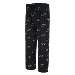 Best Sale ✨ Unbranded Men's Concepts Sport Black Purdue Boilermakers Logo Flagship Allover Print Pants 🎉
