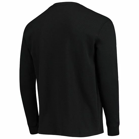 Promo ✨ Unbranded Men's Dunbrooke Black San Francisco 49ers Logo Maverick Thermal Henley Long Sleeve T-Shirt ⭐ - Image 4