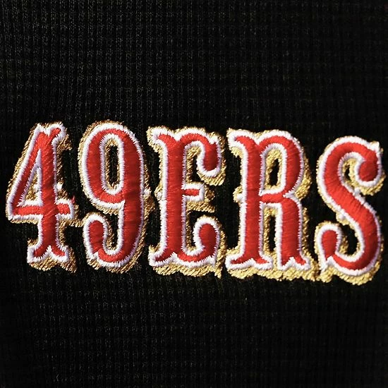 Promo ✨ Unbranded Men's Dunbrooke Black San Francisco 49ers Logo Maverick Thermal Henley Long Sleeve T-Shirt ⭐ - Image 5