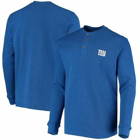 Best deal โ Unbranded Men's Dunbrooke Royal New York Giants Logo Maverick Thermal Henley Long Sleeve T-Shirt ๐ - Image 2