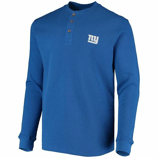 Best deal โ Unbranded Men's Dunbrooke Royal New York Giants Logo Maverick Thermal Henley Long Sleeve T-Shirt ๐ - Image 3