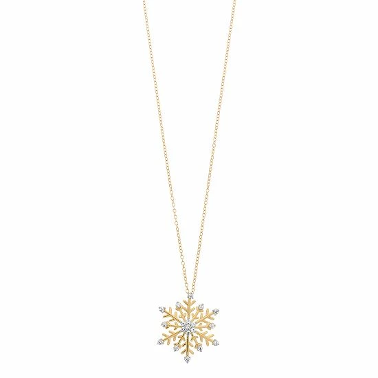 Cheapest ๐งจ Unbranded 1/4 Carat T.W Diamond Snowflake Pendant Necklace Sterling Silver ๐ฏ - Image 2