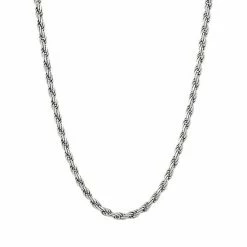 Best Sale ⌛ Unbranded Sterling Silver 3.2 Mm Rope Chain Necklace - 18 In. 👏