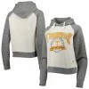 Hot Sale 🛒 Unbranded 👩 Women's Pressbox Cream/Heather Gray Tennessee Volunteers Cody Tri-Bend Raglan Pullover Hoodie 🌟