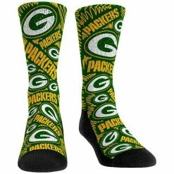 Wholesale 🥰 Unbranded Youth Rock Em 🧦 Socks Green Bay Packers Team Logo Sketch Crew 🧦 Socks 🎉