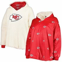 Best deal 🌟 Unbranded 👩 Women's FOCO Red/White Kansas City Chiefs Repeat Print Reversible Hoodeez 🔥