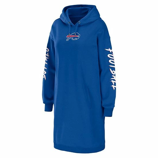 Coupon ❤️ Unbranded 👩 Women's WEAR By Erin Andrews Royal Buffalo Bills Hoodie 👗 Dress ⌛ - Image 3