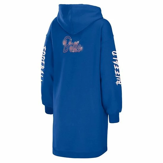 Coupon ❤️ Unbranded 👩 Women's WEAR By Erin Andrews Royal Buffalo Bills Hoodie 👗 Dress ⌛ - Image 4
