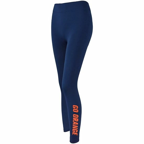 Best deal 😉 Unbranded 👩 Women's ZooZatz Navy Syracuse Orange Fleece Lined 2.0 Leggings 👍