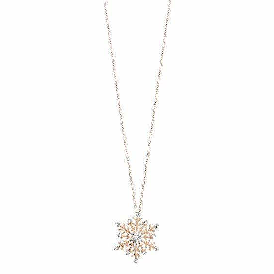 Cheapest ๐งจ Unbranded 1/4 Carat T.W Diamond Snowflake Pendant Necklace Sterling Silver ๐ฏ - Image 4