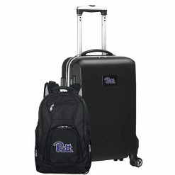 Flash Sale 🔥 Unbranded Pitt Panthers Deluxe Hardside Spinner Carry-On Luggage & 🎒 Backpack Set Pit Silver ⭐