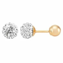 Coupon 🔔 Unbranded 14k Gold Cubic Zirconia Fireball Stud Earrings 😍