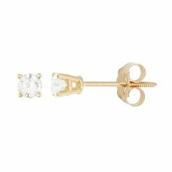 Deals 🥰 Unbranded 14k Gold 1/4-ct. T.W. Round-Cut Diamond Solitaire Earrings 🥰