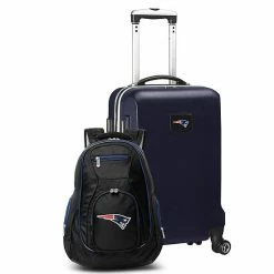 Best Pirce 🔥 Unbranded New England Patriots Deluxe Hardside Spinner Carry-On & 🎒 Backpack Set Pat Silver 🤩