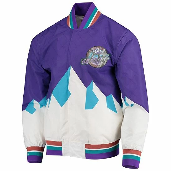 Promo ✨ Unbranded Men's Utah Jazz Purple Mitchell & Ness Hardwood Classics 75th Anniversary Authentic Warmup Full-Snap Jacket 🔥 - Image 2