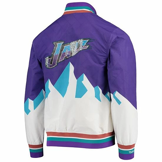 Promo ✨ Unbranded Men's Utah Jazz Purple Mitchell & Ness Hardwood Classics 75th Anniversary Authentic Warmup Full-Snap Jacket 🔥 - Image 3
