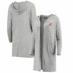 Wholesale 🥰 Unbranded 👩 Women's Heathered Gray Alabama Crimson Tide Cuddle Soft Duster Cardigan ✨
