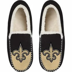 Best deal 🎁 Unbranded Men's FOCO New Orleans Saints Colorblock Moccasin Slippers ⭐