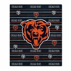 Best reviews of ✨ Unbranded Chicago Bears 60'' X 80'' Logo Stripe Flannel Fleece Blanket 🥰