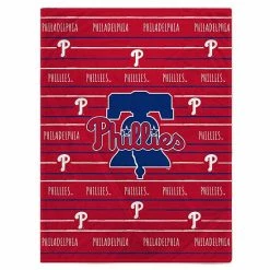 New 👍 Unbranded Philadelphia Phillies 60'' X 80'' Logo Stripe Flannel Fleece Blanket 🌟