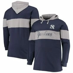Best Pirce ✔️ Unbranded Men's Navy New York Yankees Big & Tall Pullover Hoodie 🥰