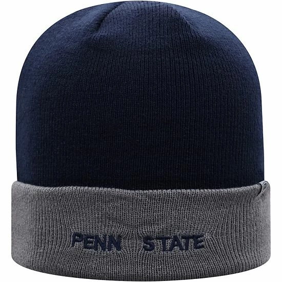Discount ๐ Unbranded Men's Top Of The World Navy/Gray Penn State Nittany Lions Core 2-Tone Cuffed Knit Hat ๐ - Image 3