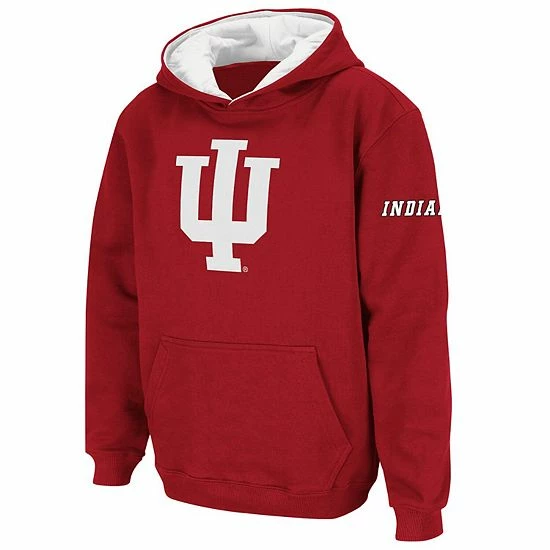 Hot Sale 😉 Unbranded Youth Stadium Athletic Crimson Indiana Hoosiers Big Logo Pullover Hoodie ✔️ - Image 2