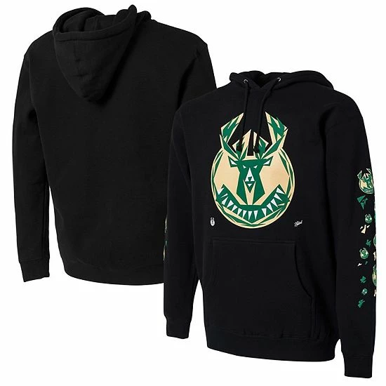 Top 10 ๐ Unbranded Men's NBA X Naturel Black Milwaukee Bucks No Caller ID Pullover Hoodie โ๏ธ