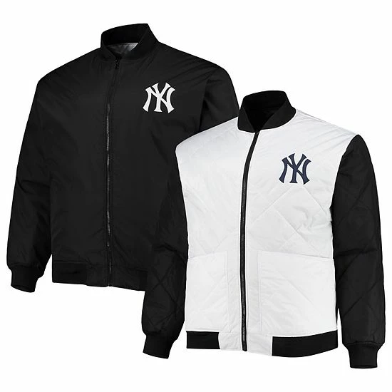 Best reviews of ⌛ Unbranded Men's White/Black New York Yankees Reversible Satin Full-Zip Jacket ✨ - Image 2