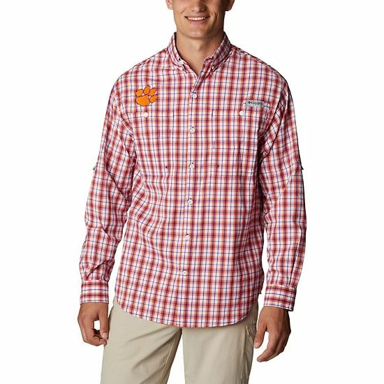 Best Pirce ๐งจ Unbranded Men's Columbia Orange Clemson Tigers Super Tamiami Omni-Wick Long Sleeve Button-Down ๐ Shirt ๐ - Image 2
