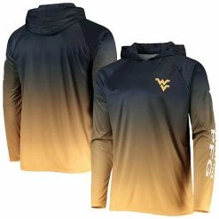 Best deal 🎁 Unbranded Men's Columbia PFG Navy West Virginia Mountaineers Terminal Tackle Omni-Shade UPF 50 Long Sleeve Hooded Top 😉