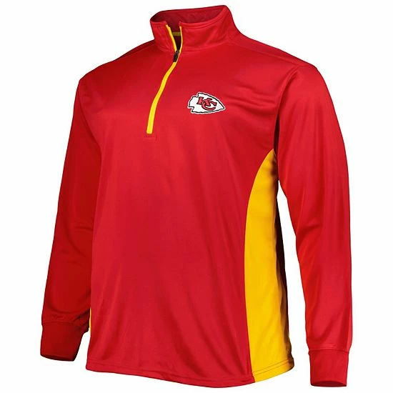 Buy ๐ Unbranded Men's Red/Gold Kansas City Chiefs Big & Tall Quarter-Zip Jacket โ - Image 3