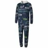 Top 10 🔥 Unbranded Men's Concepts Sport College Navy Seattle Seahawks Windfall Microfleece Union Suit Pajamas 👍