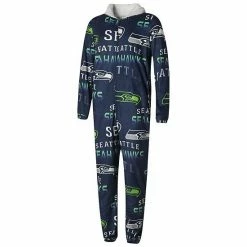 Top 10 🔥 Unbranded Men's Concepts Sport College Navy Seattle Seahawks Windfall Microfleece Union Suit Pajamas 👍