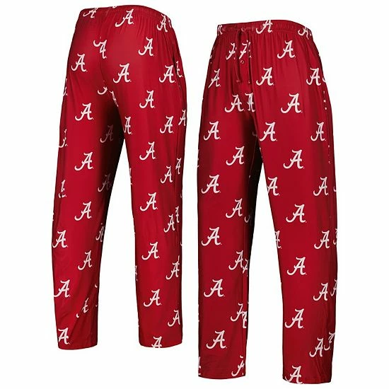 Outlet ๐งจ Unbranded Men's Concepts Sport Crimson Alabama Crimson Tide Logo Flagship Allover Print Pants ๐