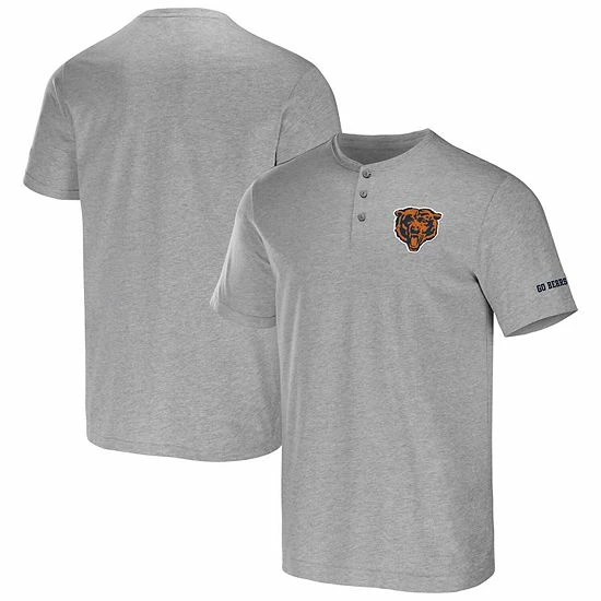 Cheapest 👏 Unbranded Men's NFL X Darius Rucker Collection By Fanatics Heather Gray Chicago Bears Henley T-Shirt 🛒