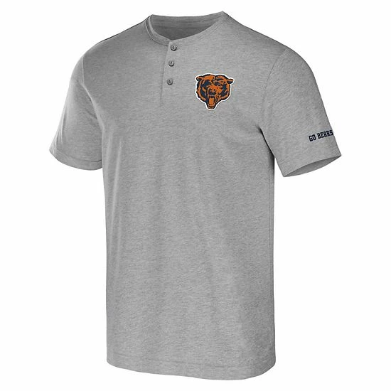 Cheapest 👏 Unbranded Men's NFL X Darius Rucker Collection By Fanatics Heather Gray Chicago Bears Henley T-Shirt 🛒 - Image 3