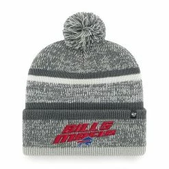 Best Sale 🔥 Unbranded Men's '47 Charcoal Buffalo Bills Bills Mafia Northward Cuff Pom Knit Hat 🤩