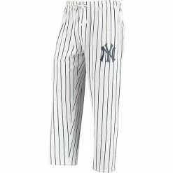 Best Sale 🎁 Unbranded Men's Concepts Sport White/Navy New York Yankees Vigor Sleep Pant 🤩