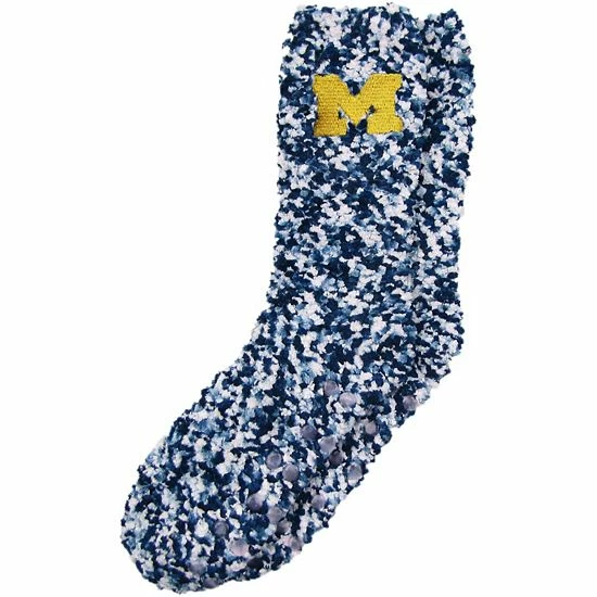 New 🥰 Unbranded 👩 Women's ZooZatz Michigan Wolverines Marled Fuzzy 🧦 Socks 💯