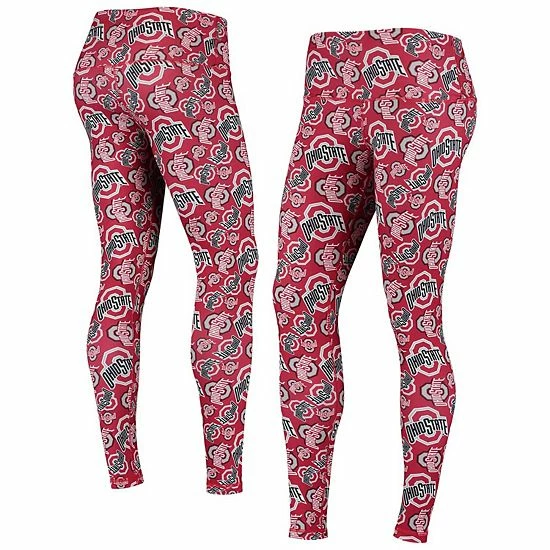 Cheapest ๐ Unbranded ๐ฉ Women's ZooZatz Scarlet Ohio State Buckeyes Stacked Mascot Leggings ๐งจ