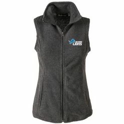 Flash Sale 🛒 Unbranded 👩 Women's Detroit Lions Gray Houston Fleece Full-Zip Vest ✔️