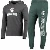 Top 10 🥰 Unbranded Men's Concepts Sport Heathered Green/Heathered Charcoal Michigan State Spartans Meter Long Sleeve Hoodie T-Shirt & Jogger Pants Set 🤩