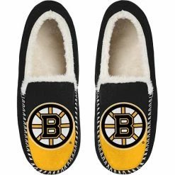 New 🔥 Unbranded Men's FOCO Boston Bruins Colorblock Moccasin Slippers 🛒