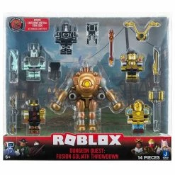 Discount 🧨 Unbranded Roblox Action Collection Dungeon Quest: Fusion Goliath Throwdown Figures And Accessories Set ⌛