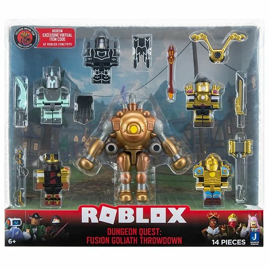Discount ๐งจ Unbranded Roblox Action Collection Dungeon Quest: Fusion Goliath Throwdown Figures And Accessories Set โ